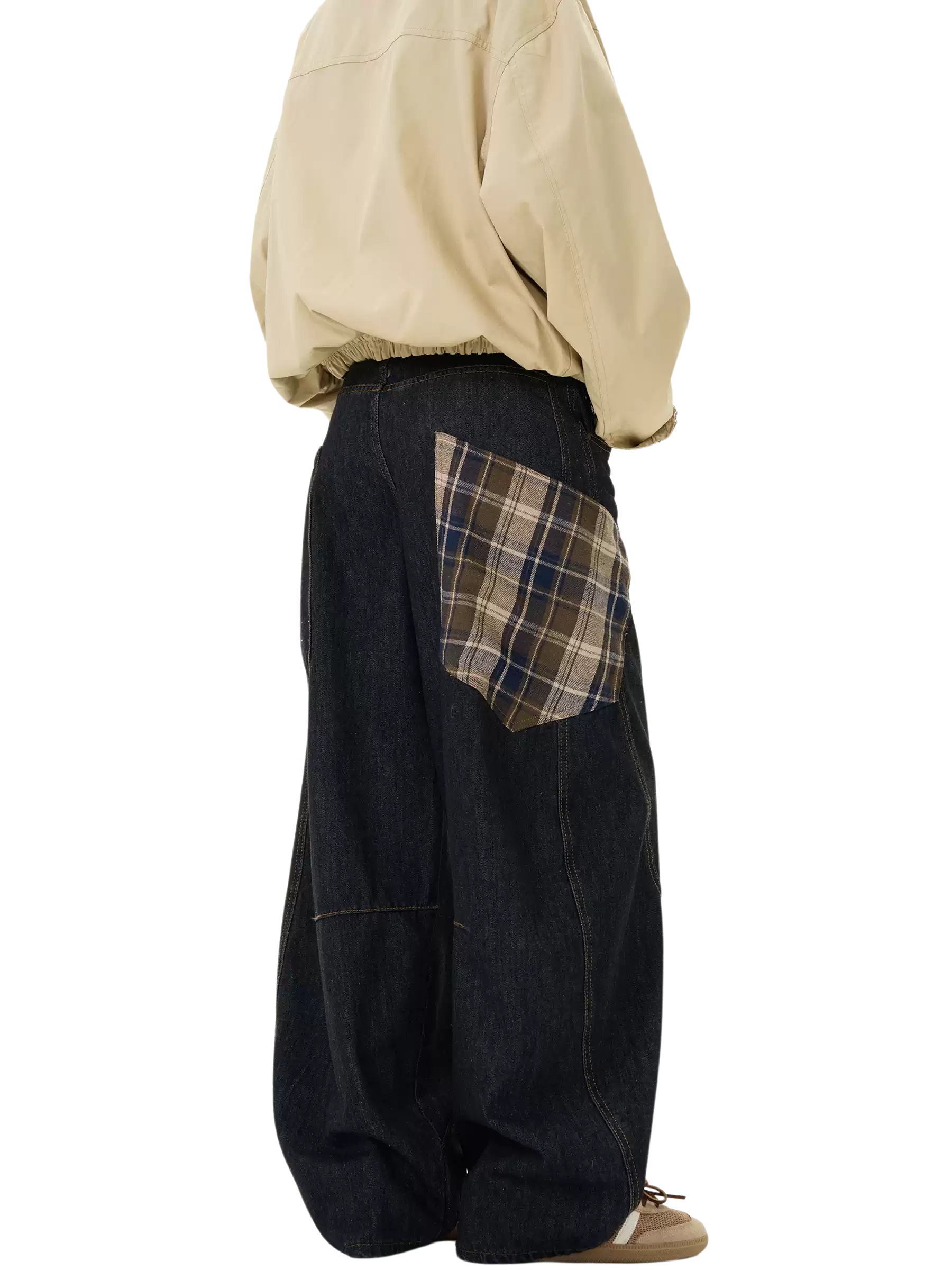 LY No. 2046 Denim Wide-Leg Pants