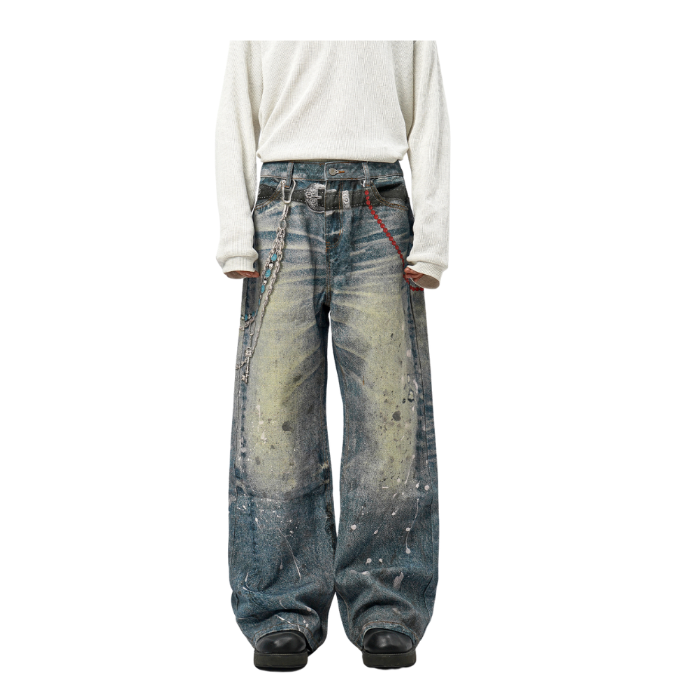 LY No. 2103 Vintage Splatter Denim