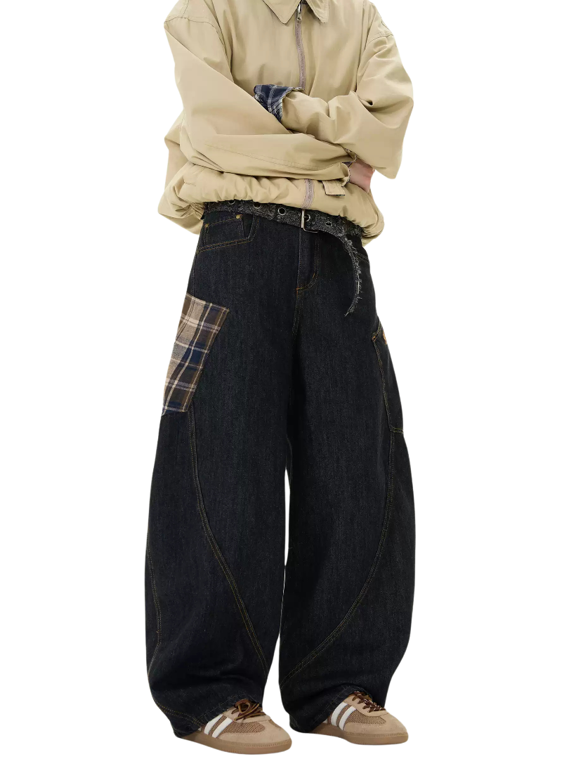 LY No. 2046 Denim Wide-Leg Pants