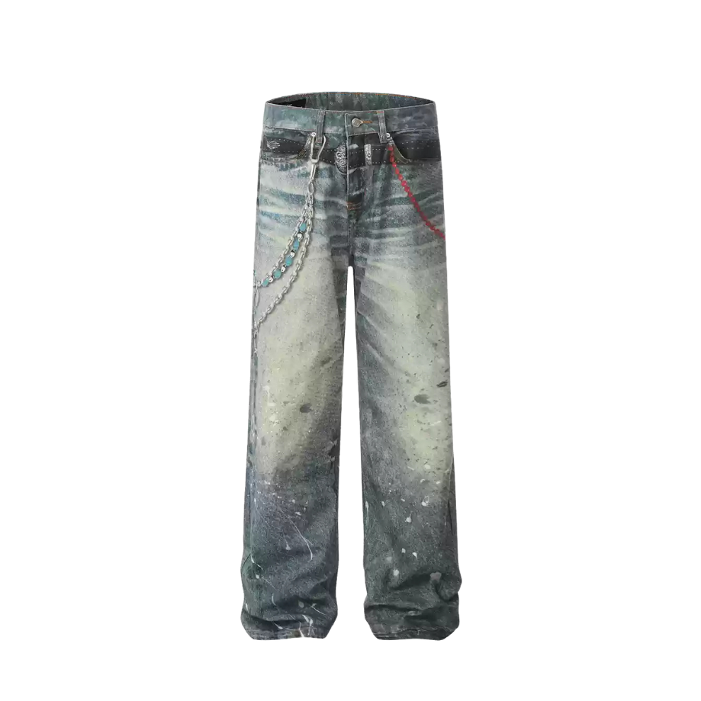 LY No. 2103 Vintage Splatter Denim