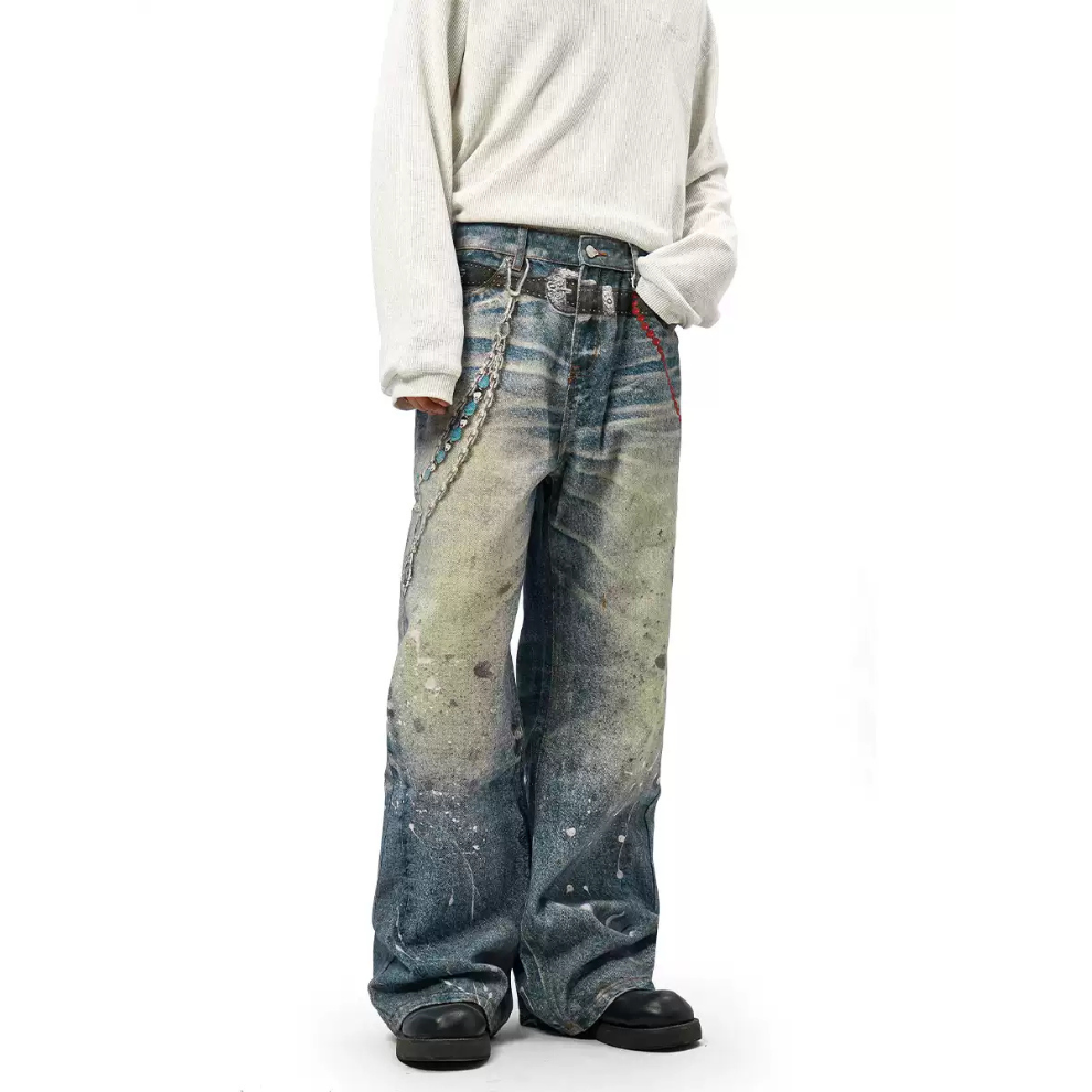 LY No. 2103 Vintage Splatter Denim