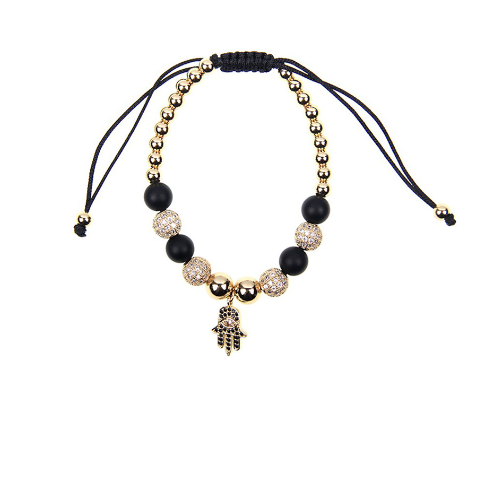 LY No. 3042 Hamsa Charm Beaded Bracelet