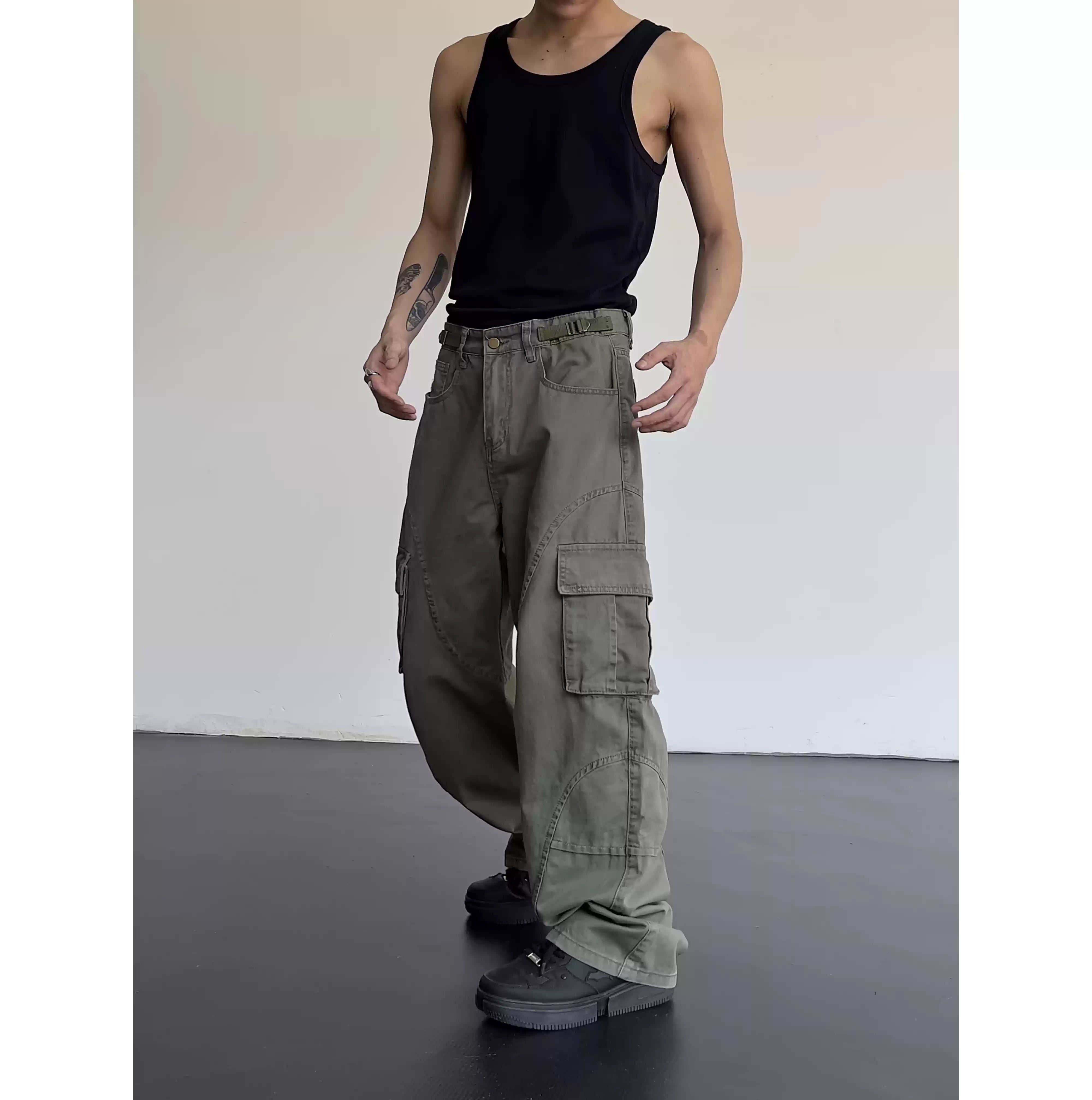 LY No. 2052 Utility Baggy Cargo Pants