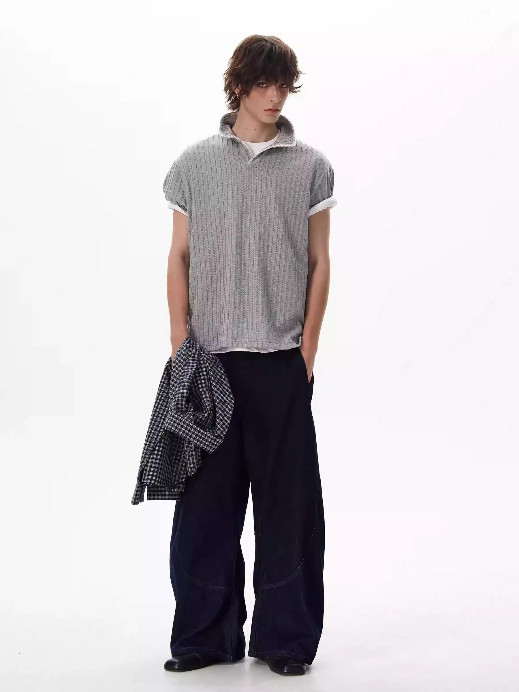 LY No. 1233 Ribbed Polo Tee
