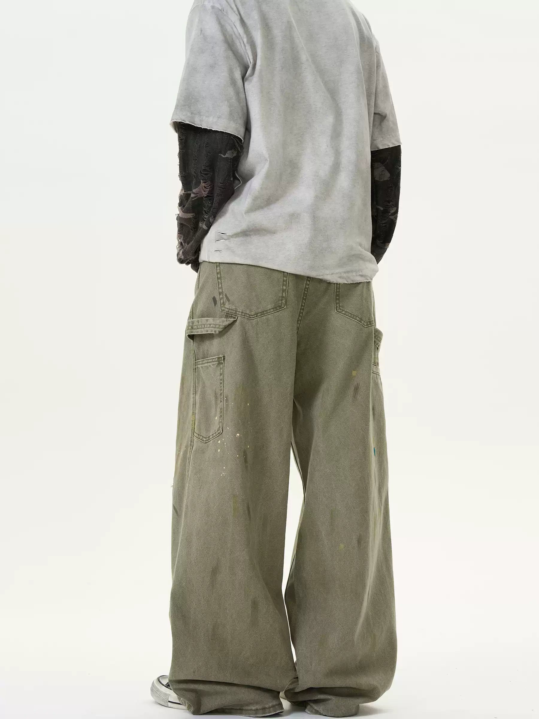 LY No. 2112 Paint-Splatter Cargo Pants