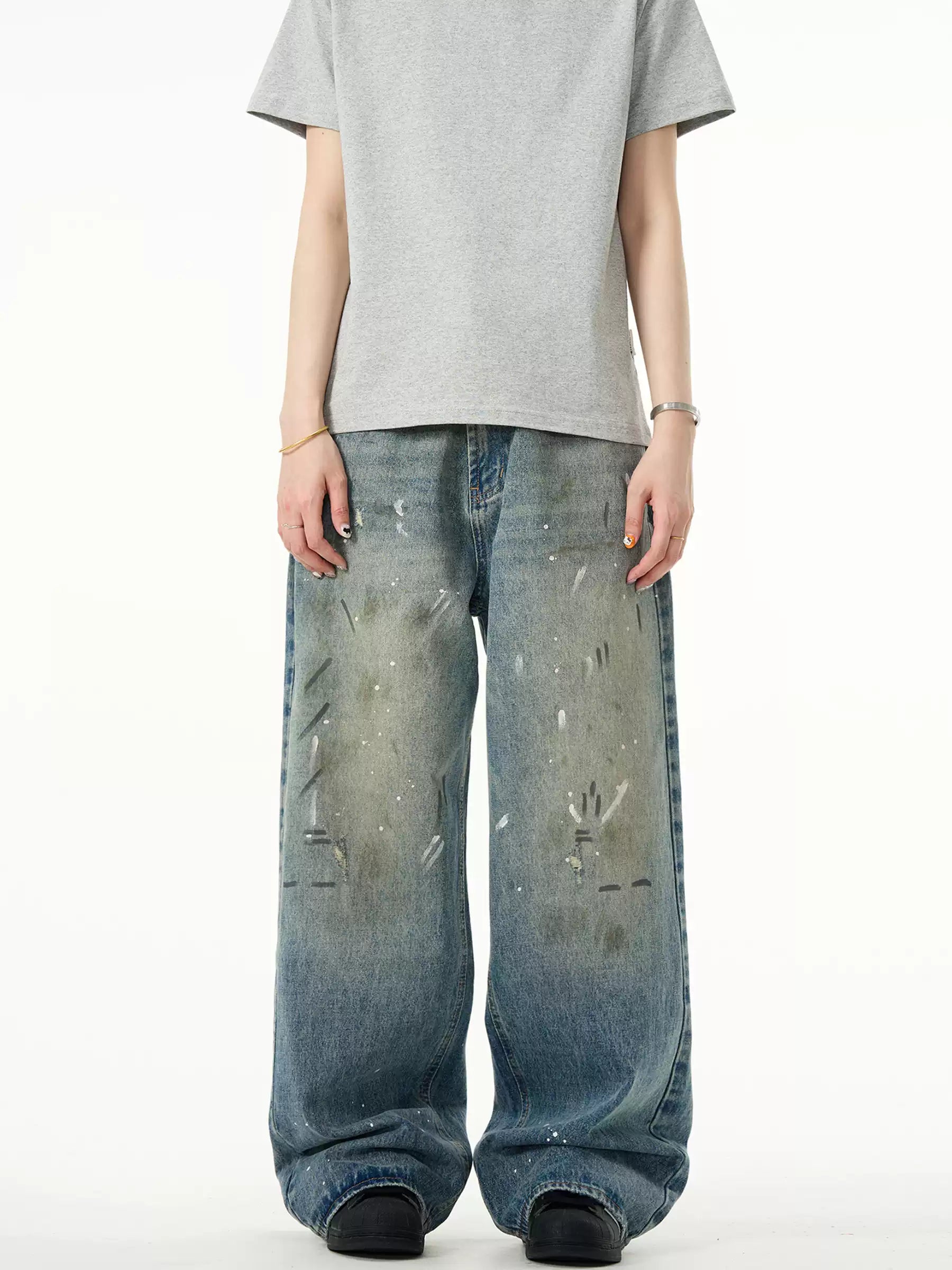 LY No. 2109 Distressed Denim Pants