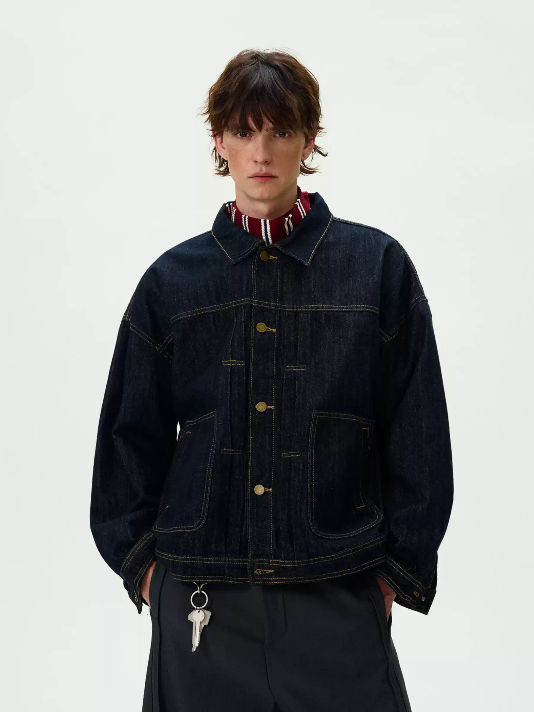 LY No. 1176 Dark Wash Denim Jacket