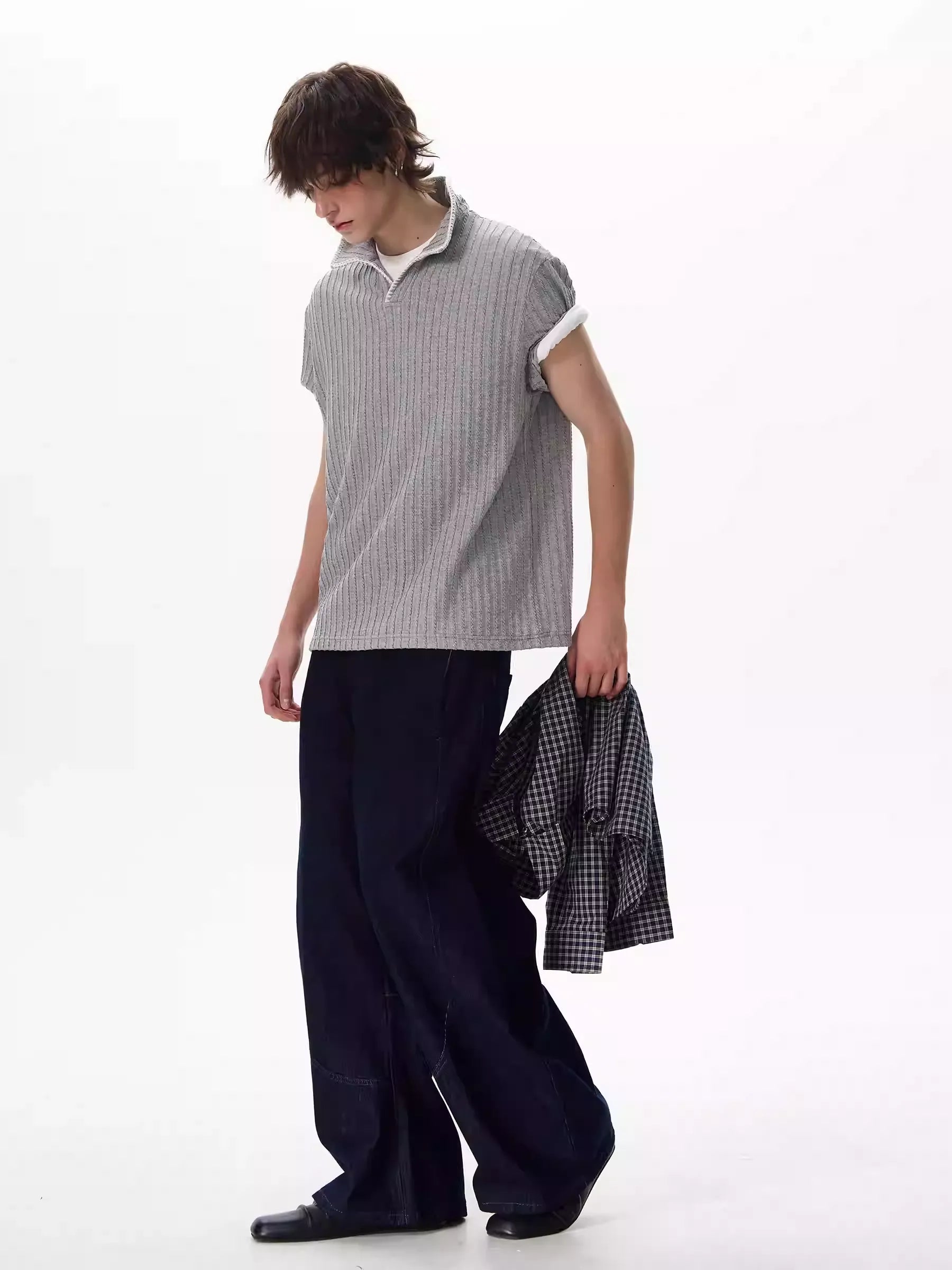 LY No. 1233 Ribbed Polo Tee