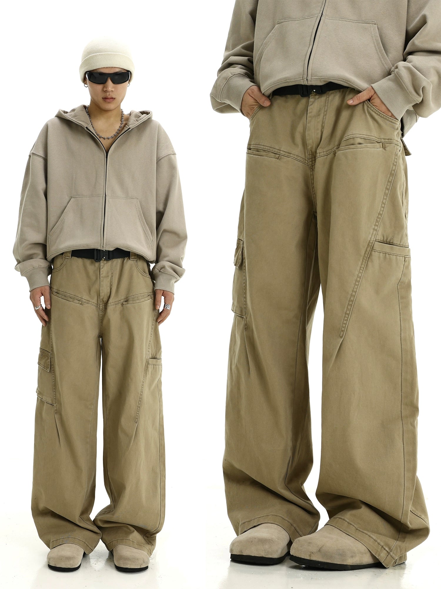 LY No. 2048 Oversized Utility Cargo Pants