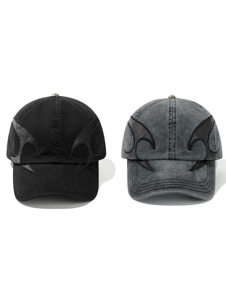 LY No. 3035 Vintage Flame Embroidered Caps