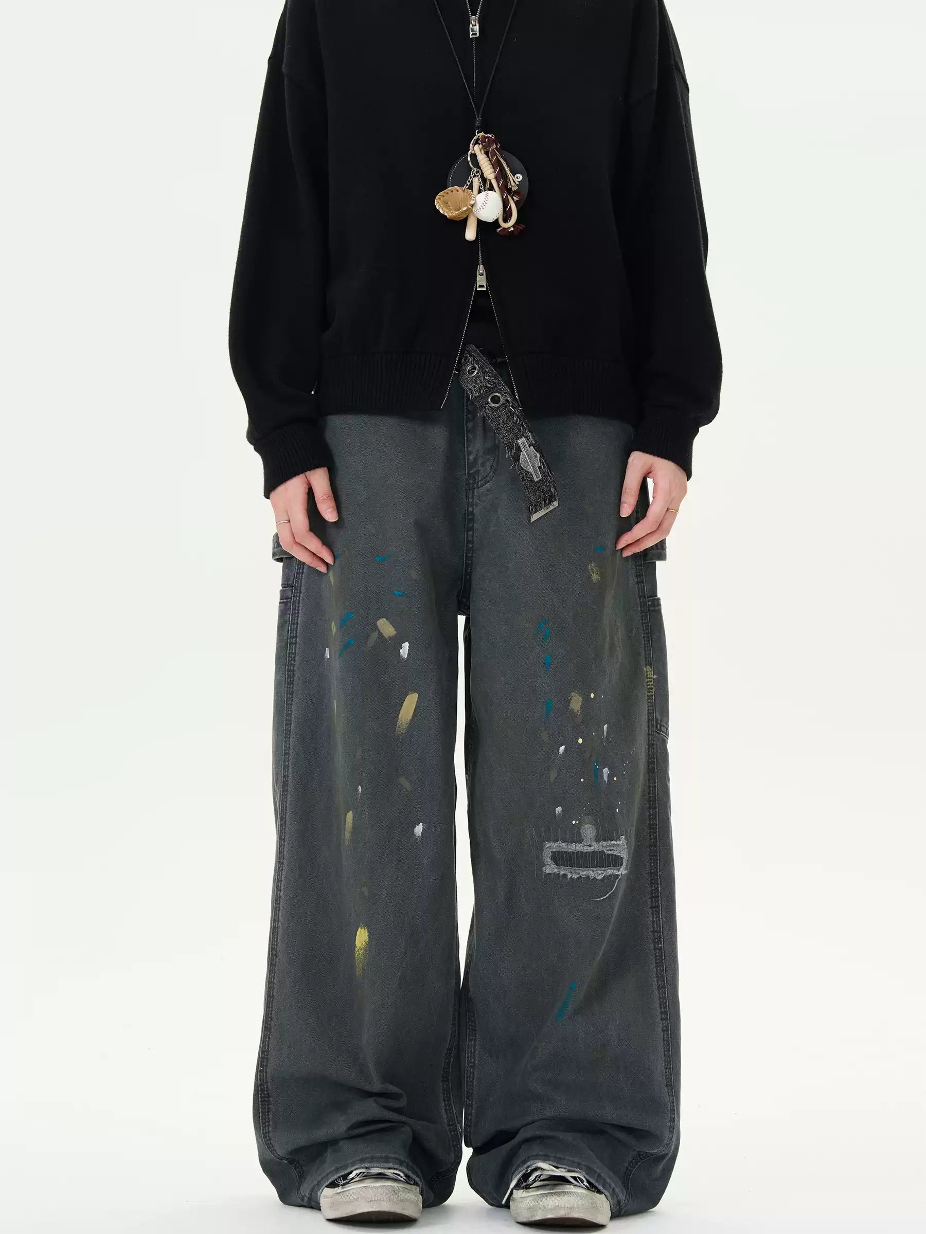 LY No. 2112 Paint-Splatter Cargo Pants