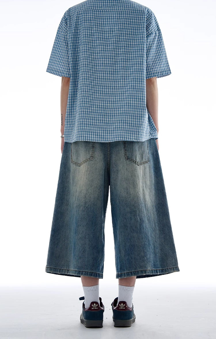 LY No. 2195 Washed Denim Jorts