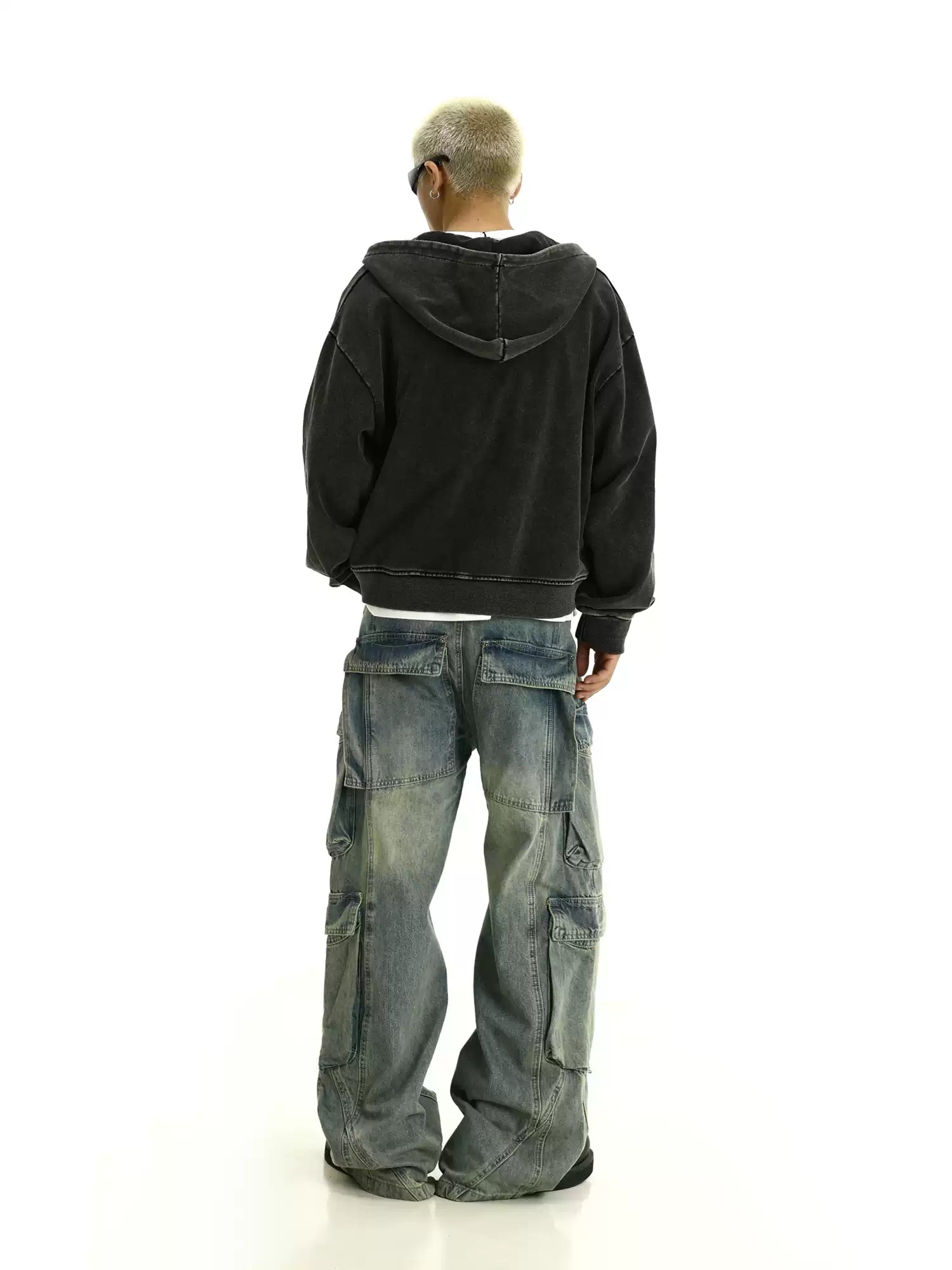 LY No. 2088 Utility Cargo Denim Pants