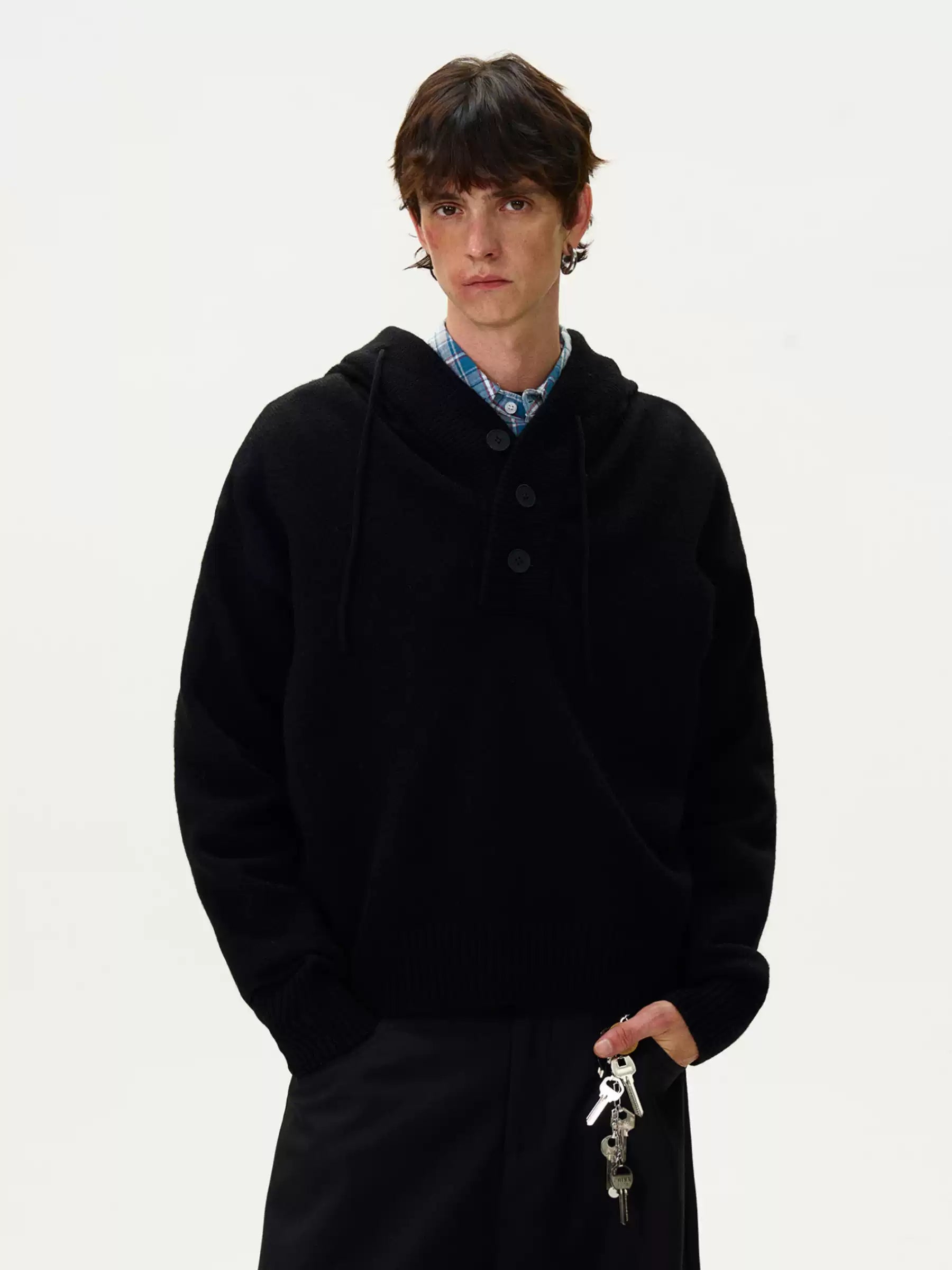 LY No. 1161 Button-Down Hoodie