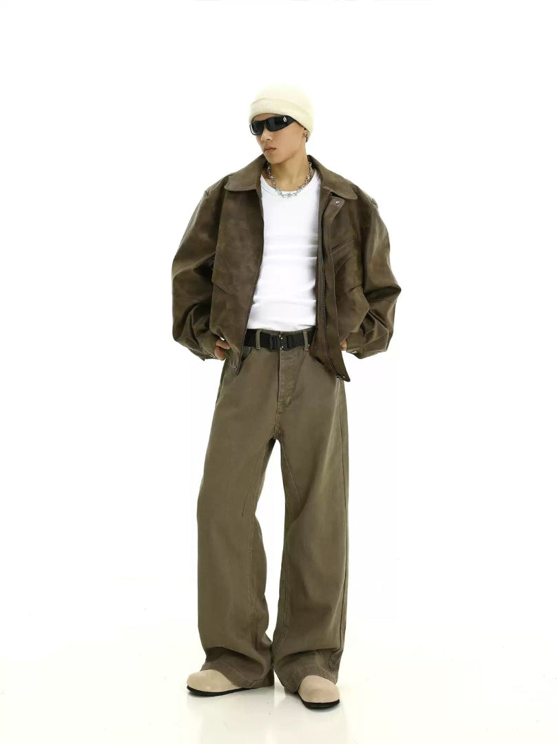 LY No. 2004 Wide-Leg Canvas Trousers