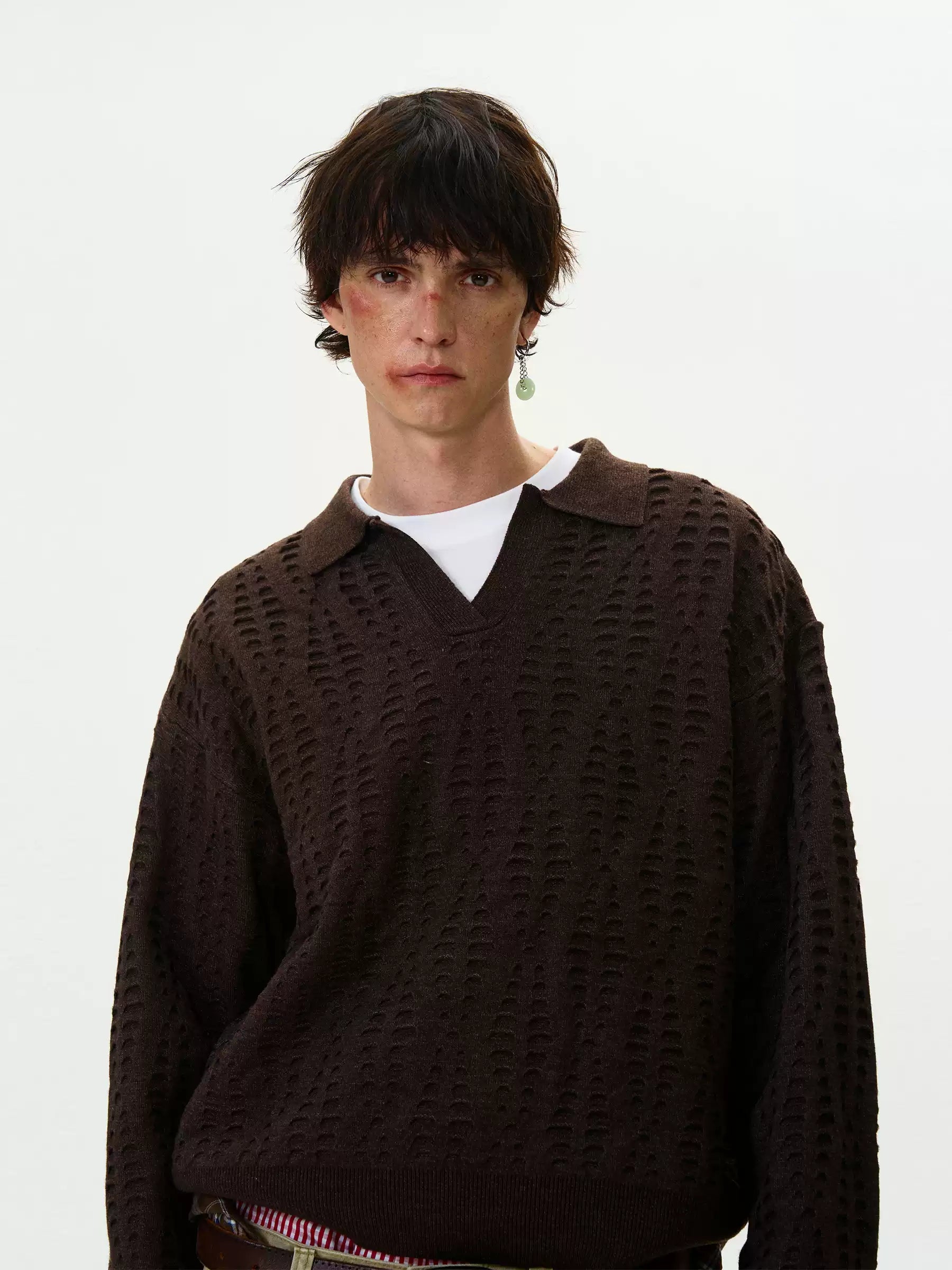 LY No. 1125 Waffle Knit Sweater