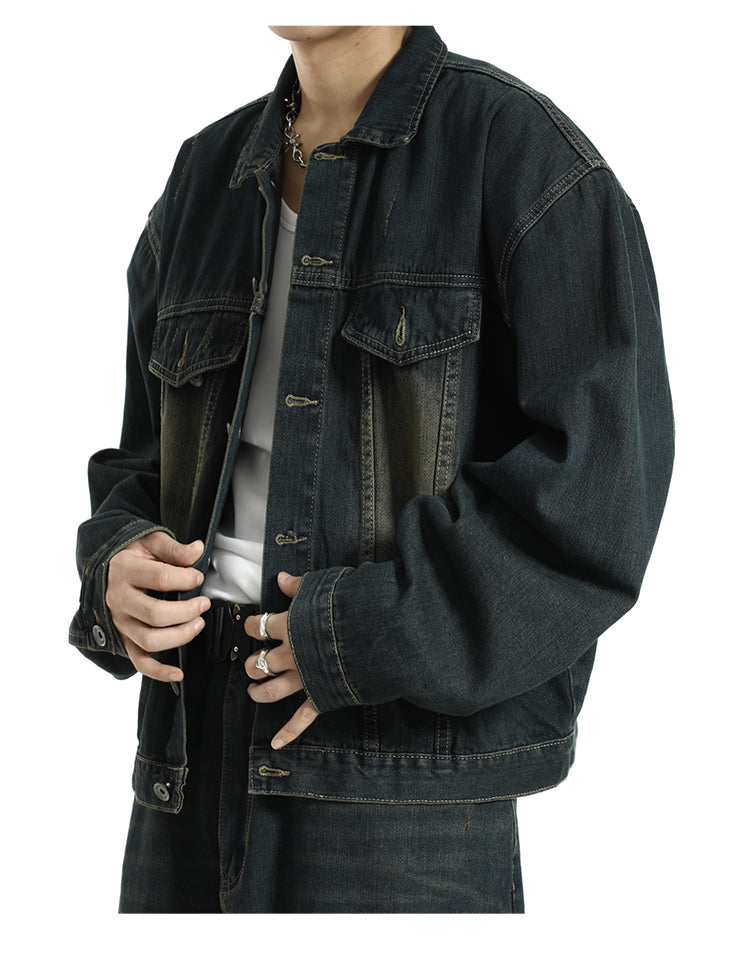 LY No. 1189 Distressed Denim Jacket