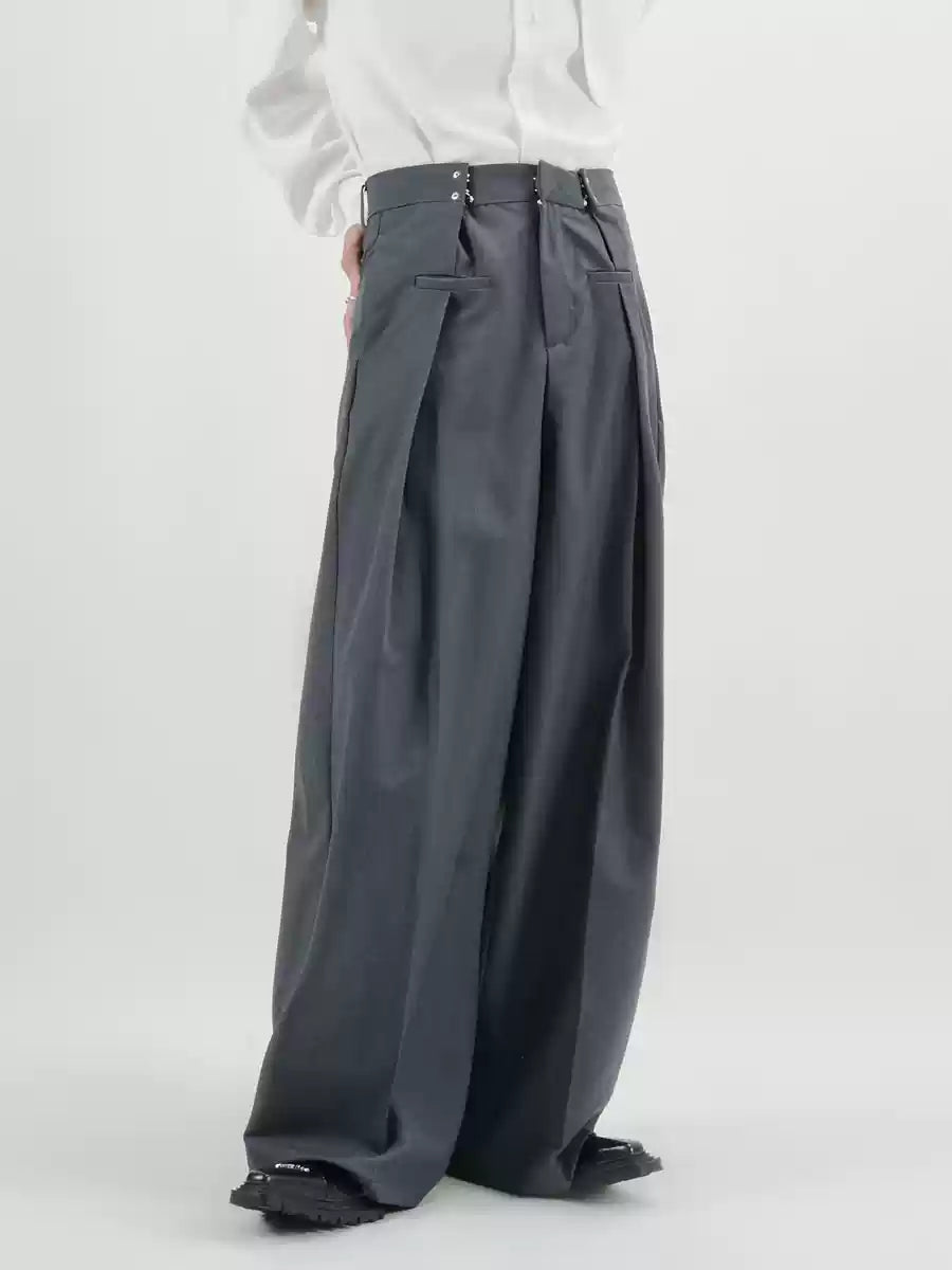 LY No. 2181 Wide-Leg Utility Pants
