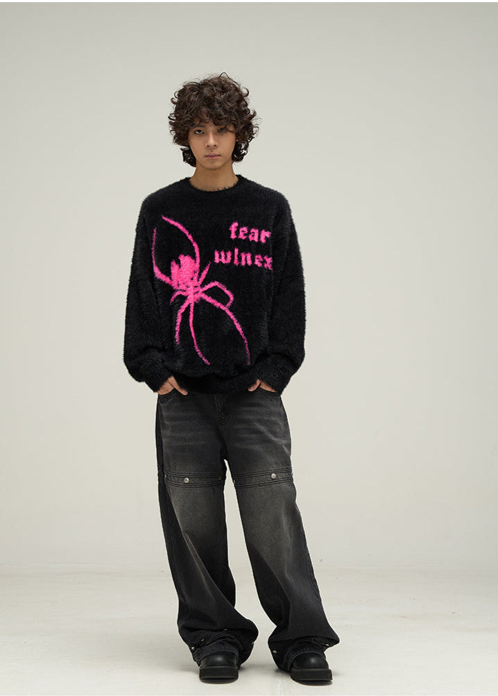 LY No. 1137 Spider Graphic Sweater