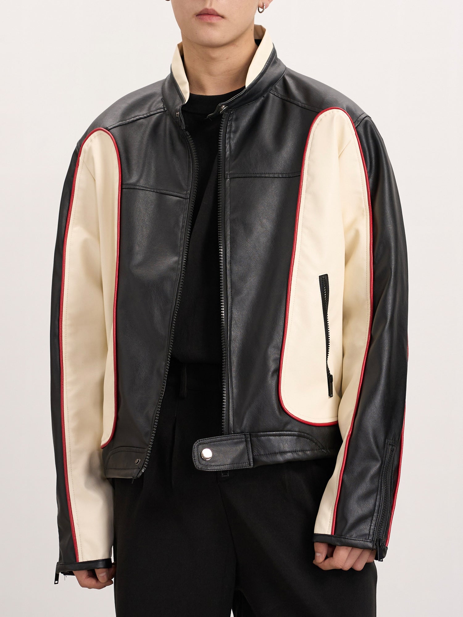 LY No. 1102 Retro Moto Leather Jacket