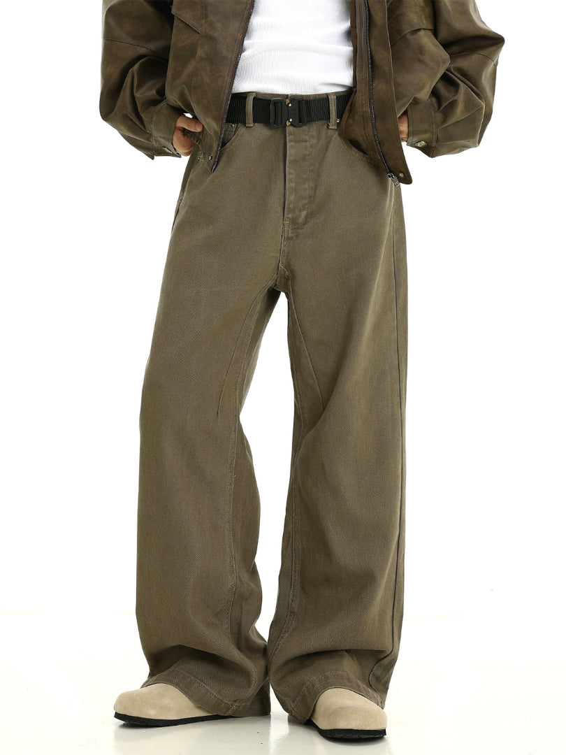 LY No. 2004 Wide-Leg Canvas Trousers