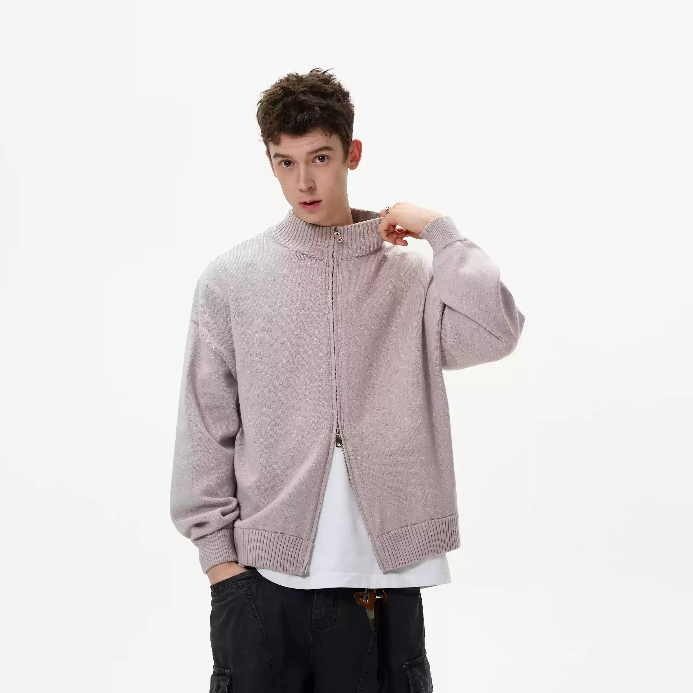 LY No. 1043 Half-Zip Knit Pullover