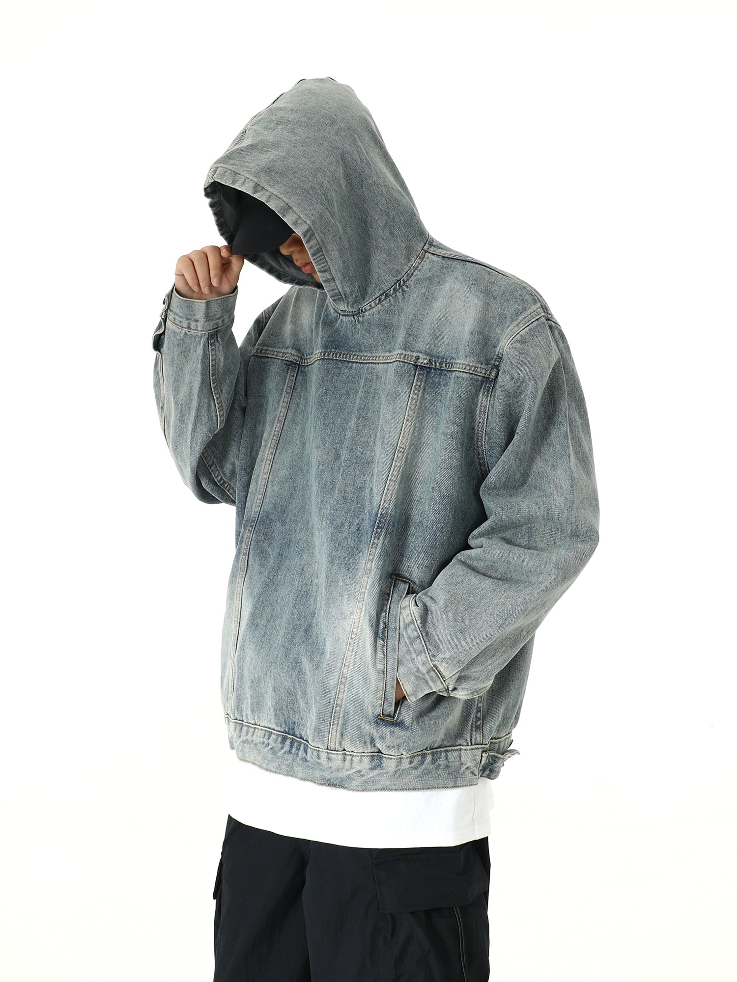 LY No. 1190 Denim Hooded Jacket