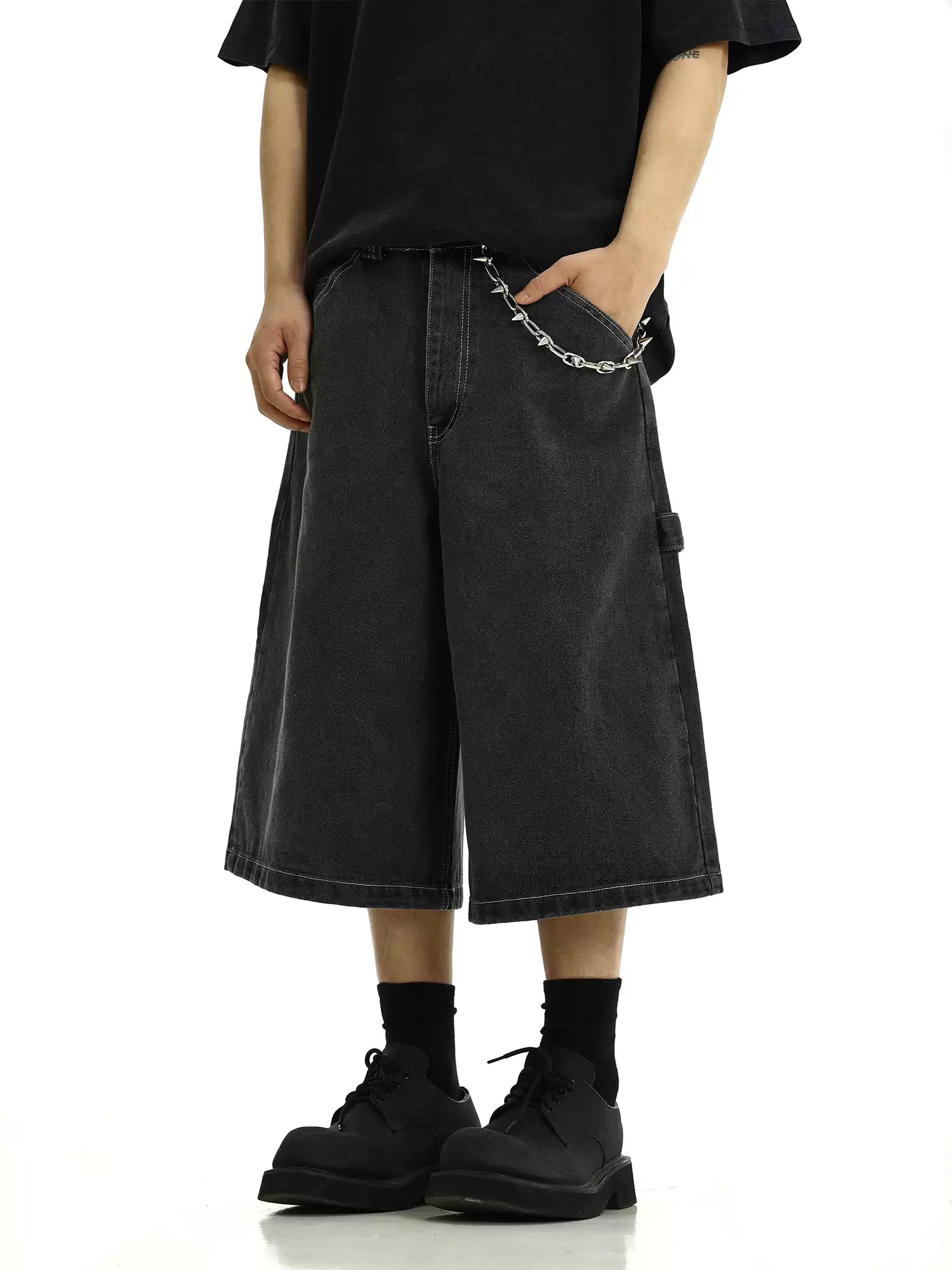 LY No. 2082 Oversized Denim Culotte Jorts