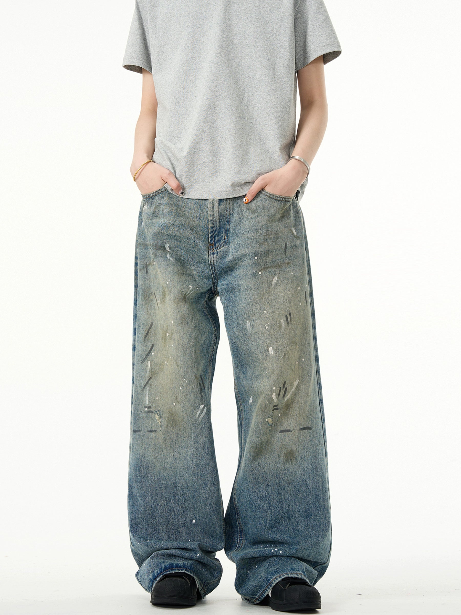 LY No. 2109 Distressed Denim Pants