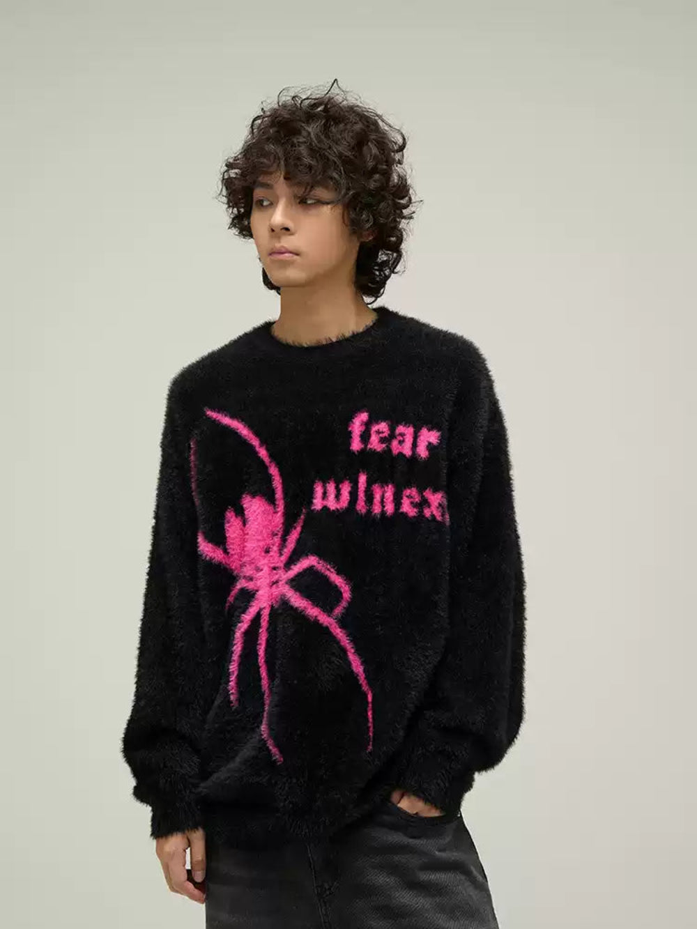 LY No. 1137 Spider Graphic Sweater