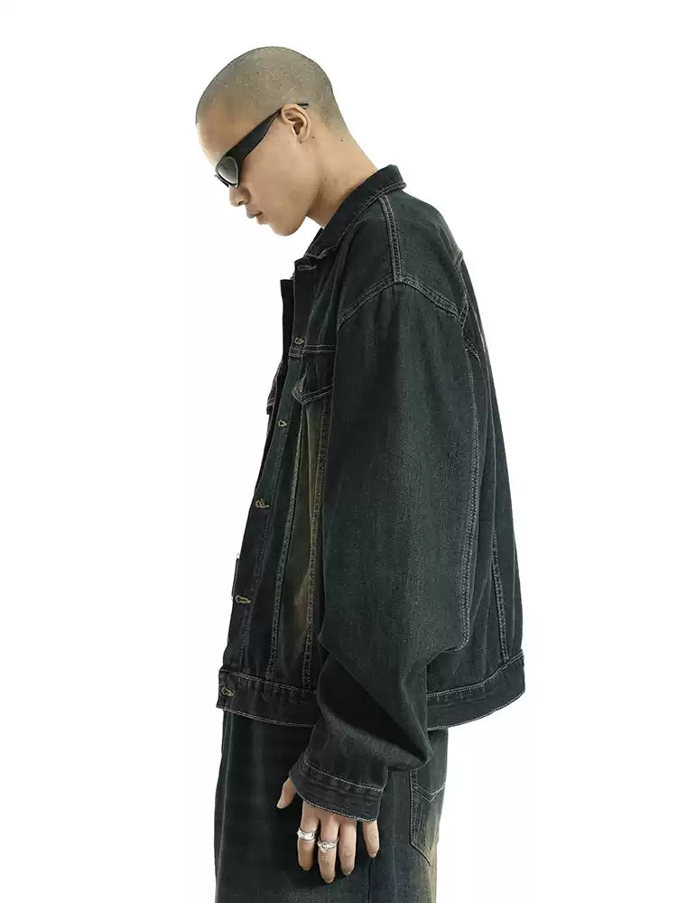 LY No. 1189 Distressed Denim Jacket