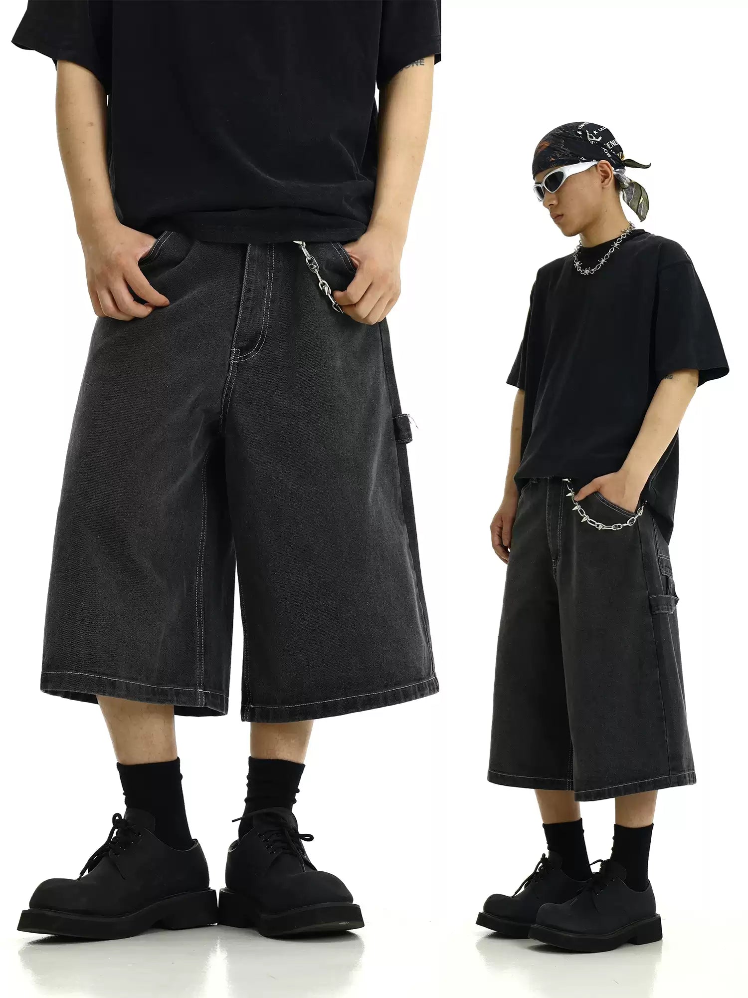 LY No. 2082 Oversized Denim Culotte Jorts