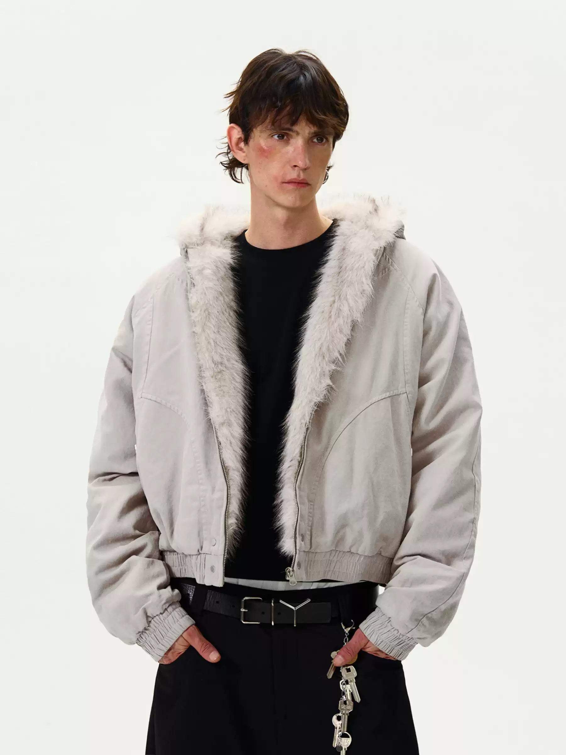 LY No. 1069 Cozy Fur-Lined Jacket