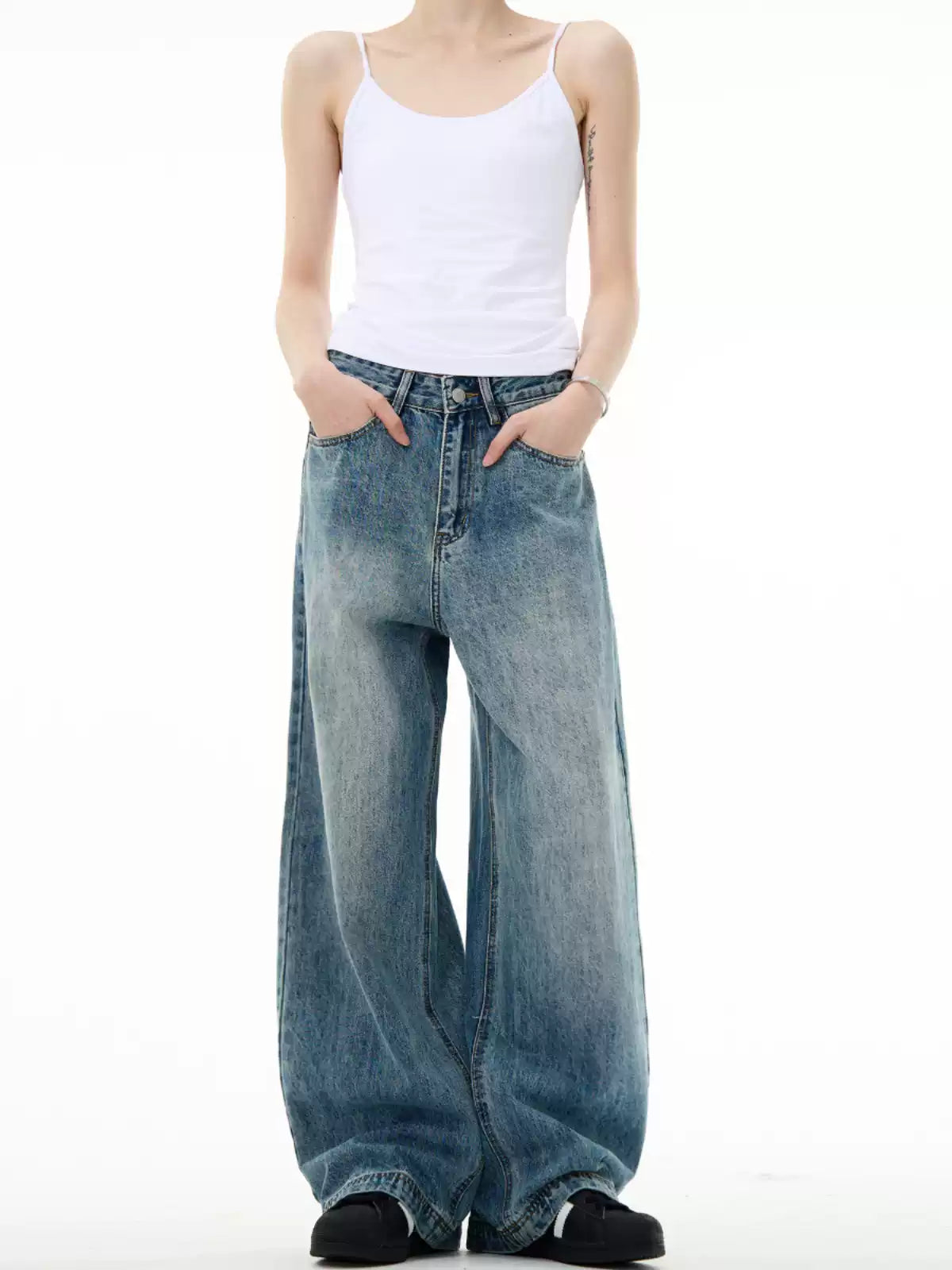 LY No. 2067 Denim Baggy Pant