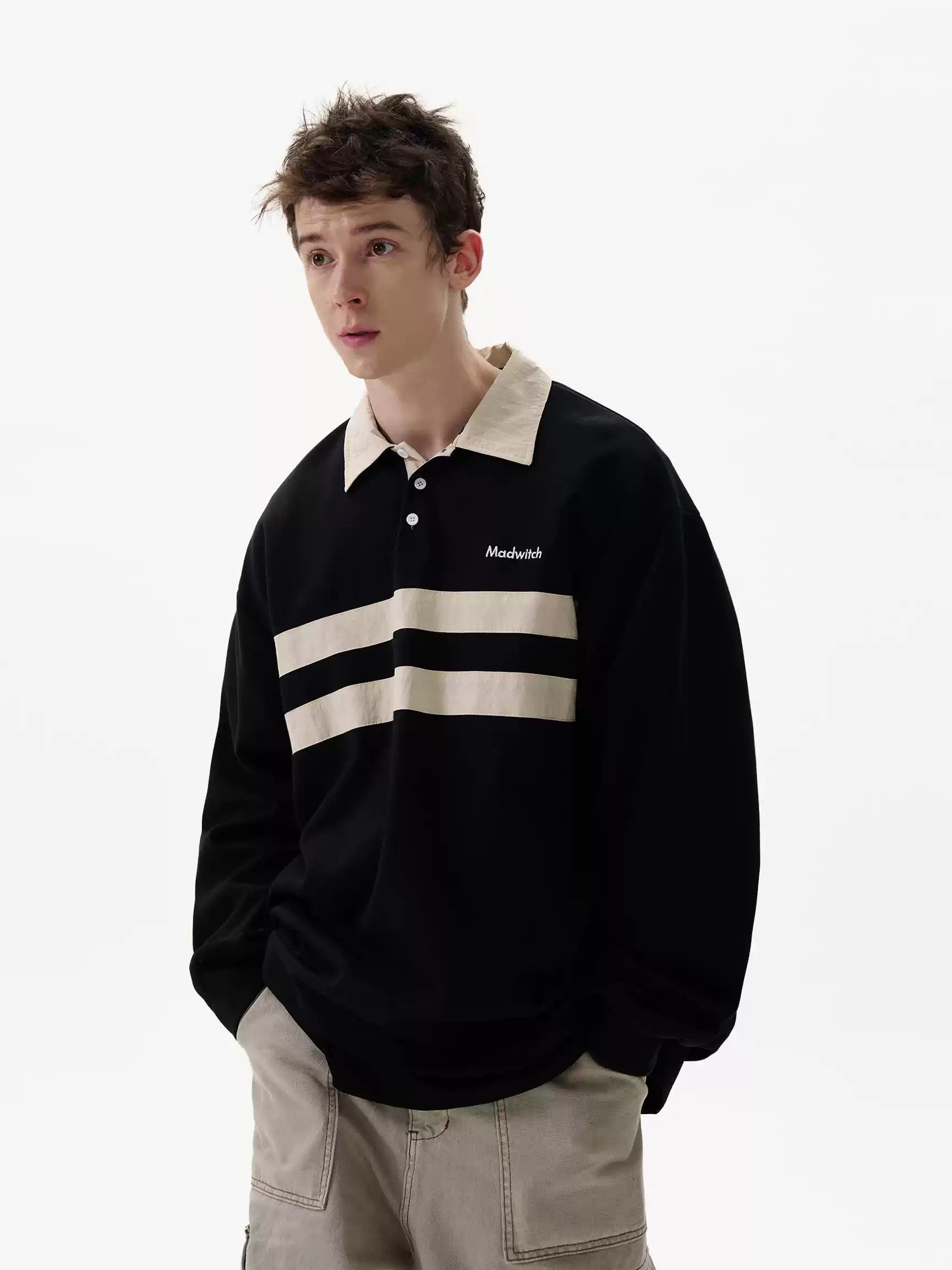 LY No. 1066 Polo Sweater Stripe