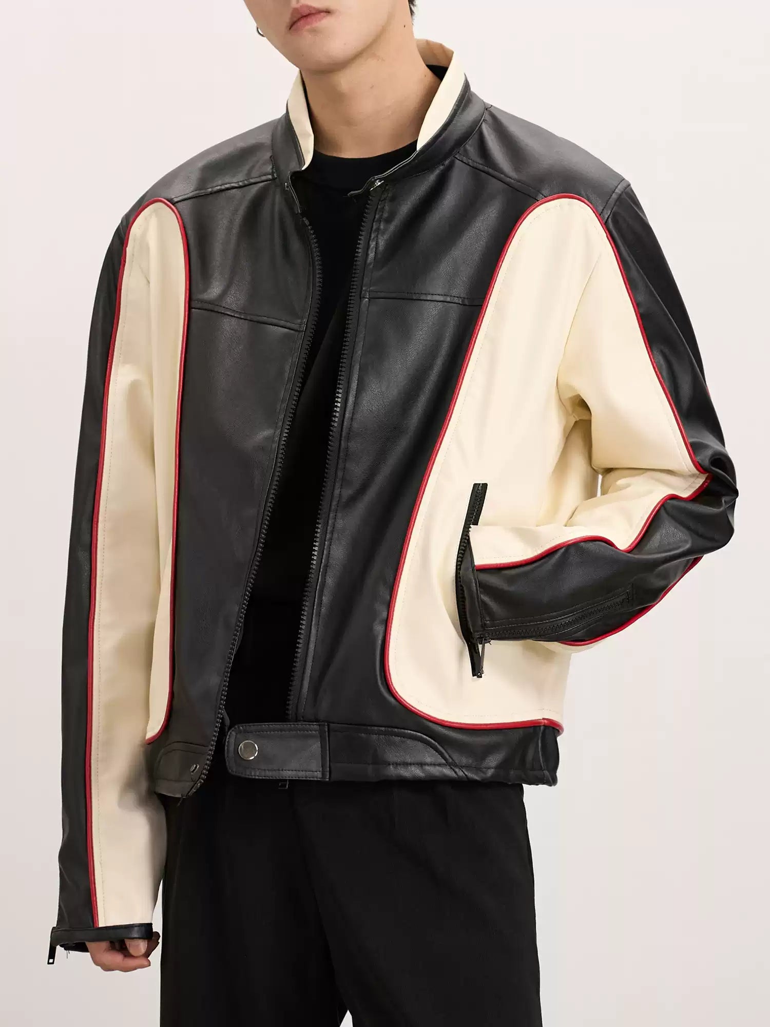 LY No. 1102 Retro Moto Leather Jacket