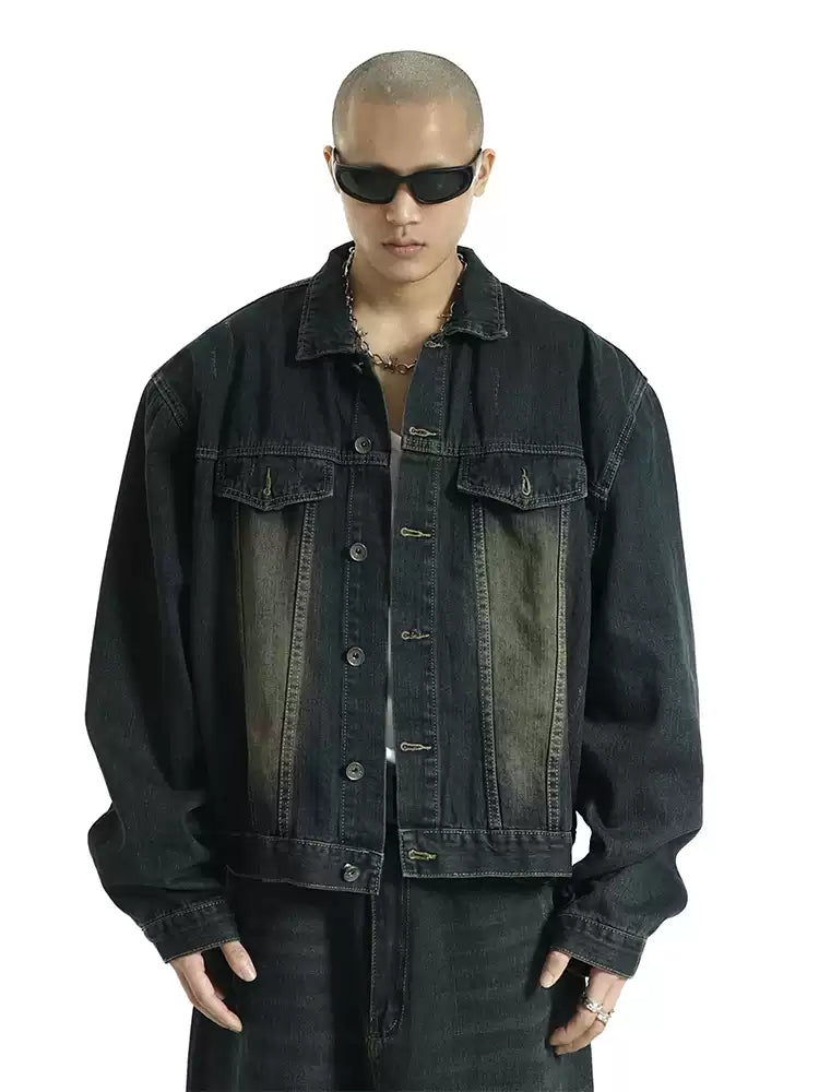 LY No. 1189 Distressed Denim Jacket