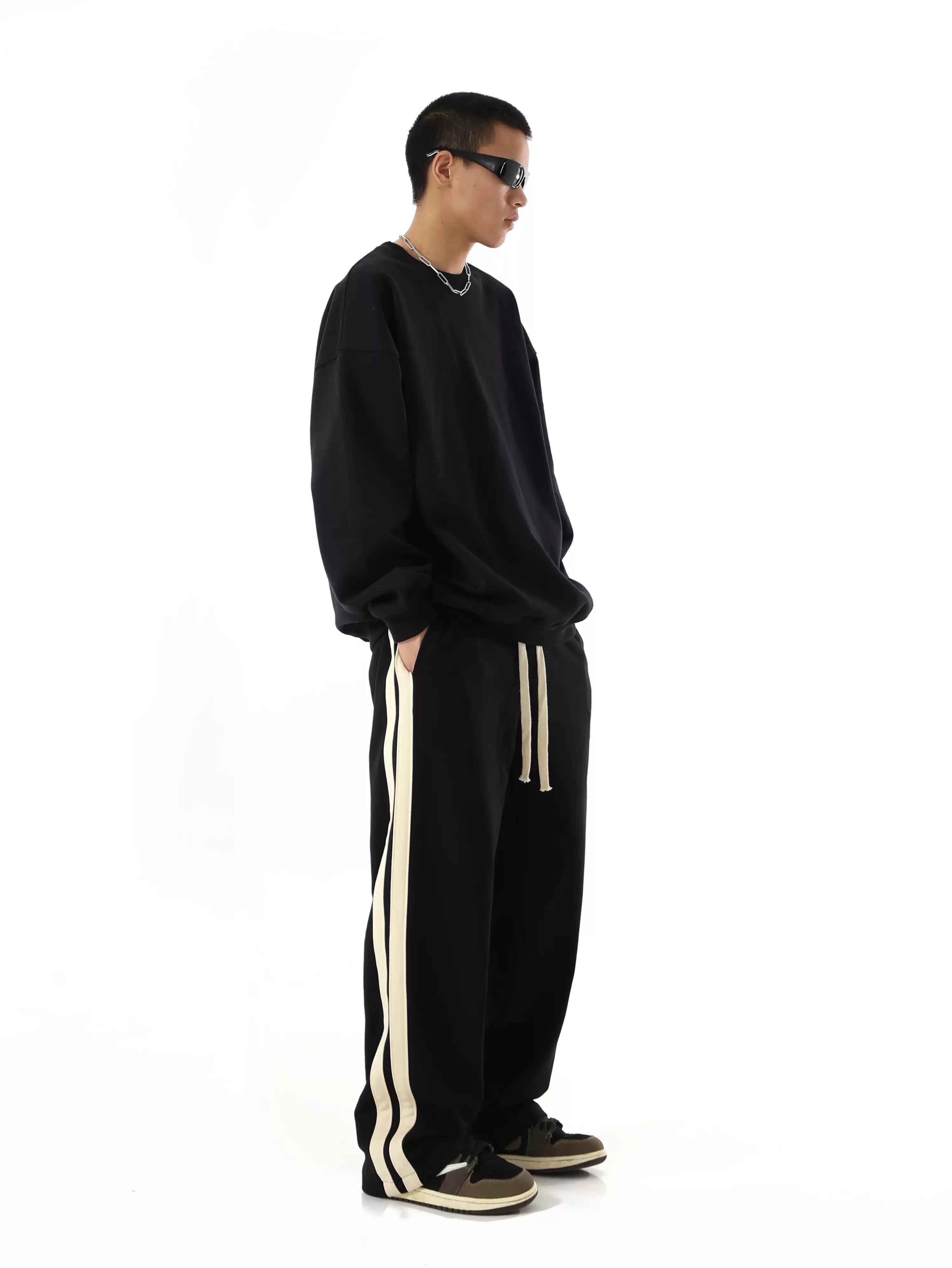 LY No. 2094 Striped Casual Jogger Pants