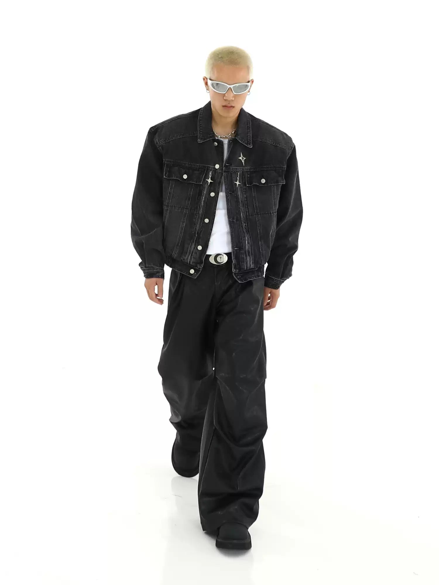 LY No. 1191 Black Denim Jacket