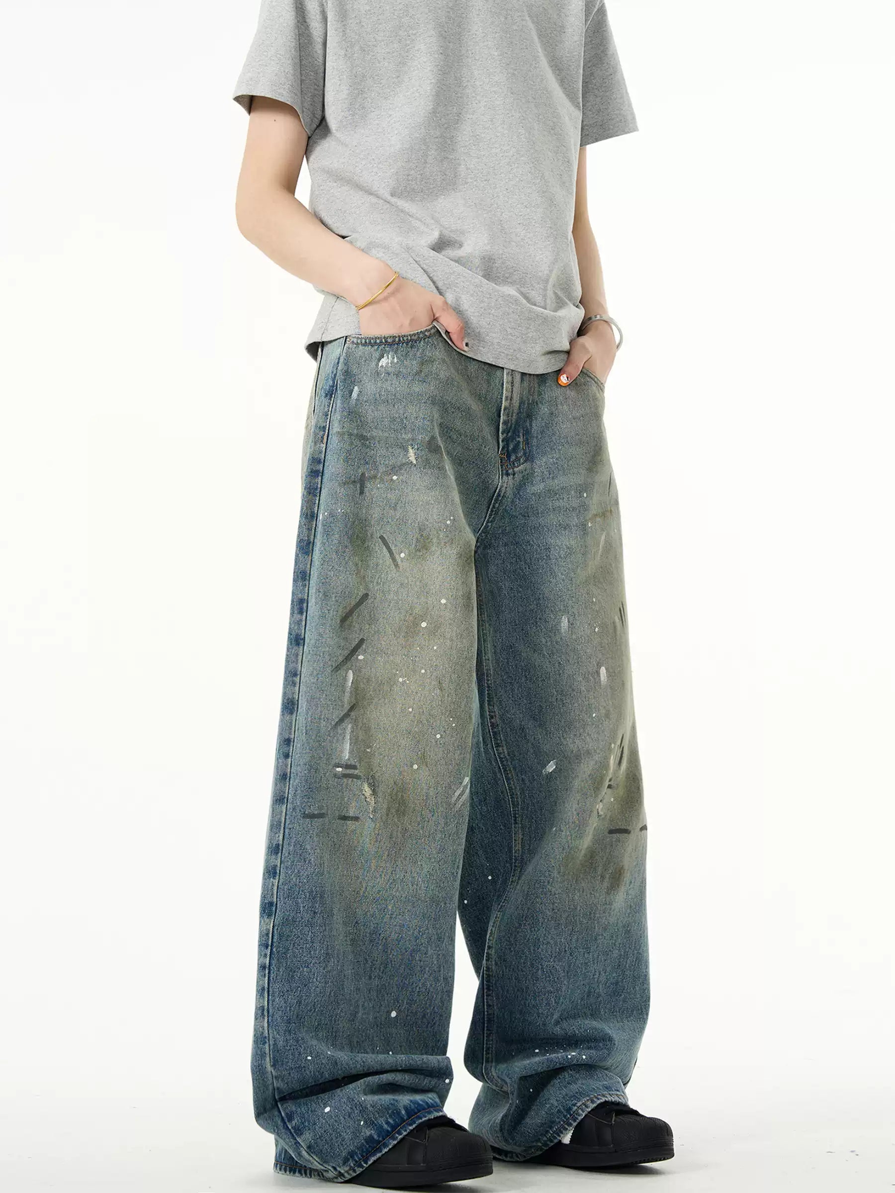 LY No. 2109 Distressed Denim Pants