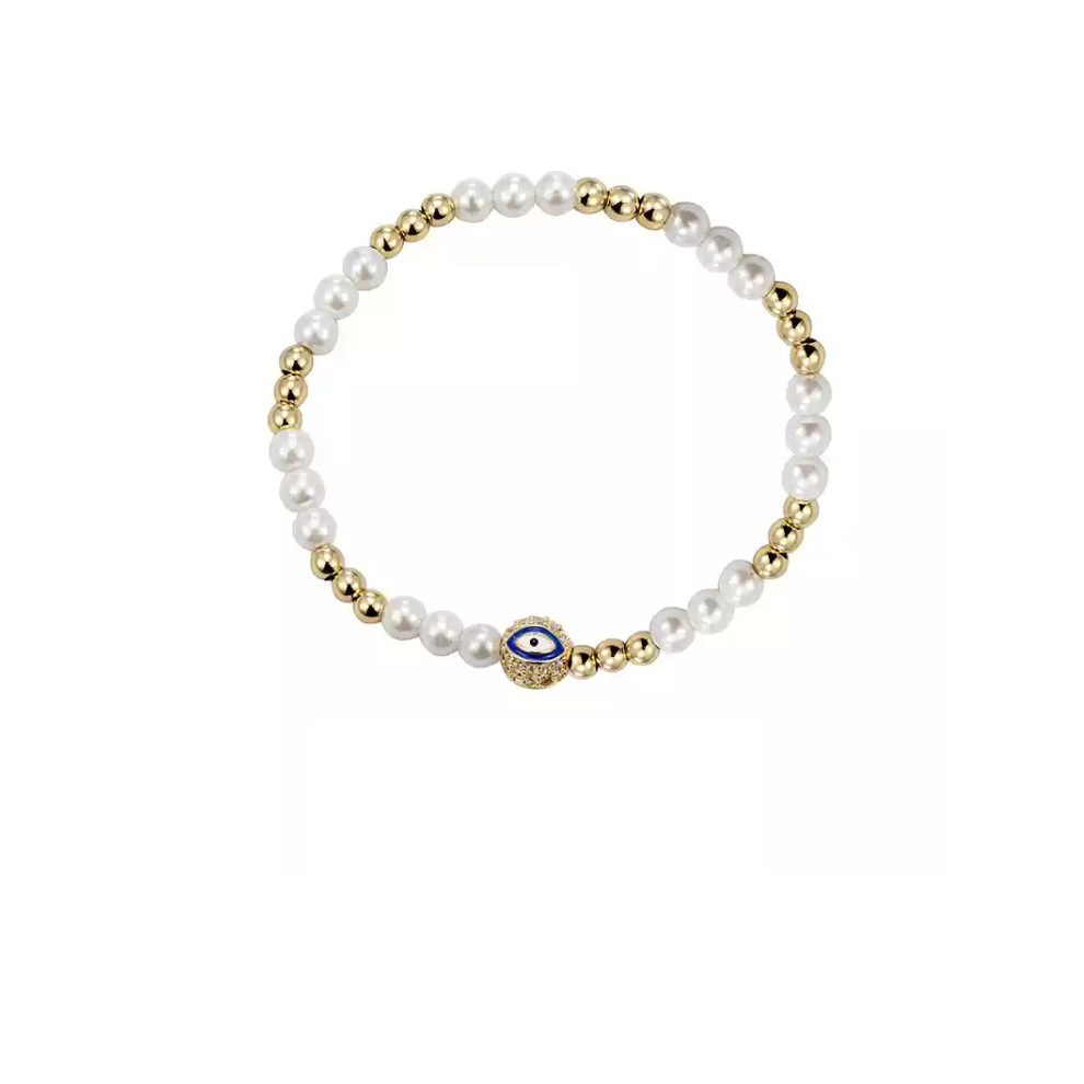 LY No. 3025 Pearl Evil Eye Bracelet